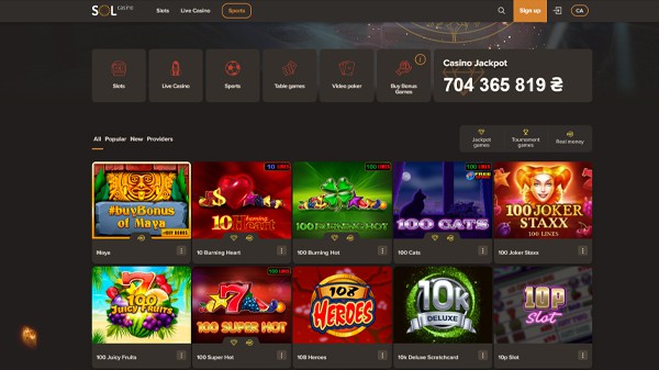 Sol Casino Games